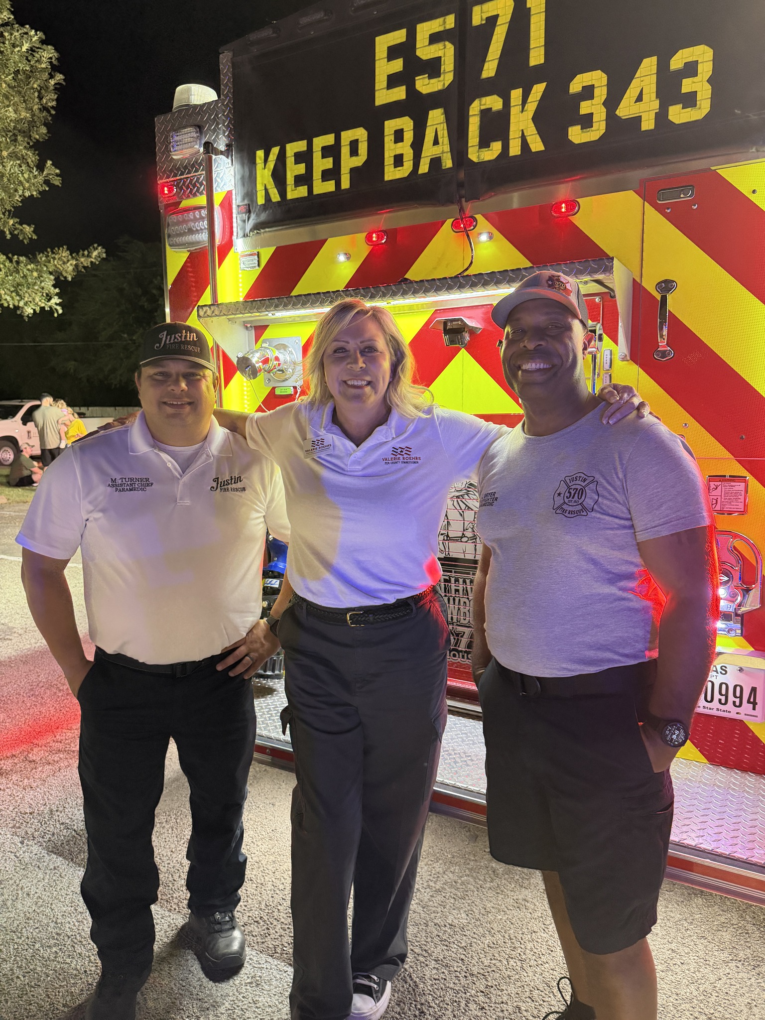 Valerie Roehrs campaigning in Denton County Precinct 4 - event 2